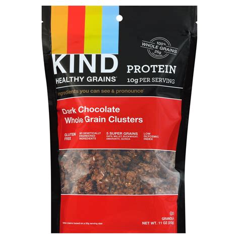 Kind Dark Chocolate Whole Grain Clusters Granola - Shop Cereal at H-E-B