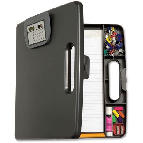 Officemate OIC Portable Clipboard Case with Calculator, Gray (83372) - Walmart.com - Walmart.com