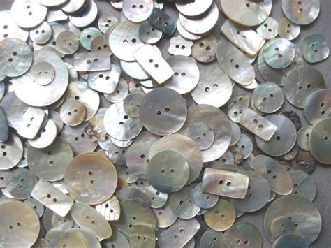 Assorted MOP Buttons - 40 Abalone Buttons - Akoya Shell Buttons Fancy Buttons, Antique Buttons ...