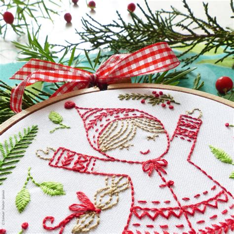 Ornament embroidery Christmas embroidery Embroidery kit | Etsy