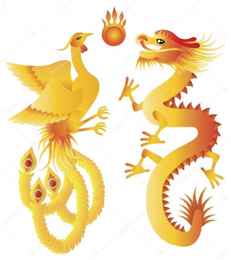 Dragon and Phoenix Chinese Symbols Illustration Stock Vector Image by ©jpldesigns #16805473