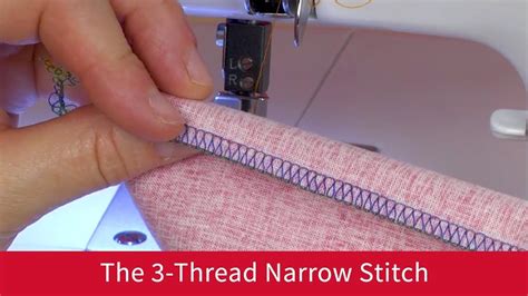 How to Create a 3-Thread Narrow Stitch on the Baby Lock Vibrant | Babylock, Baby lock sewing ...