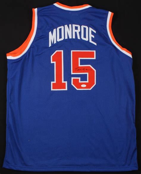 Earl Monroe Signed New York Knicks Jersey (JSA COA)