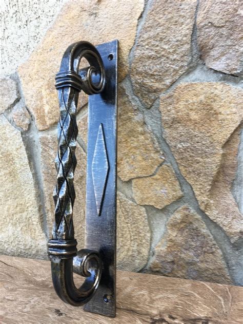 Barn Door Handle Forged Door Handle Metal Door Handle Iron - Etsy | Door handles, Sliding door ...