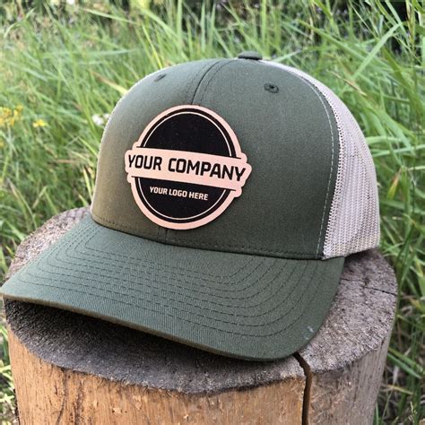 Custom Logo Hats Logo Hat Company Logo Leather Patch Hat | Etsy