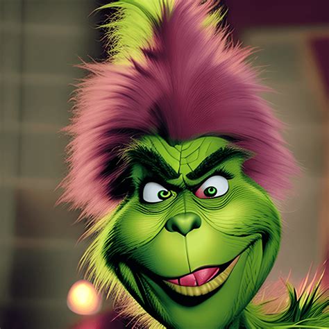 Mean Sinister Grinch Face Graphic · Creative Fabrica