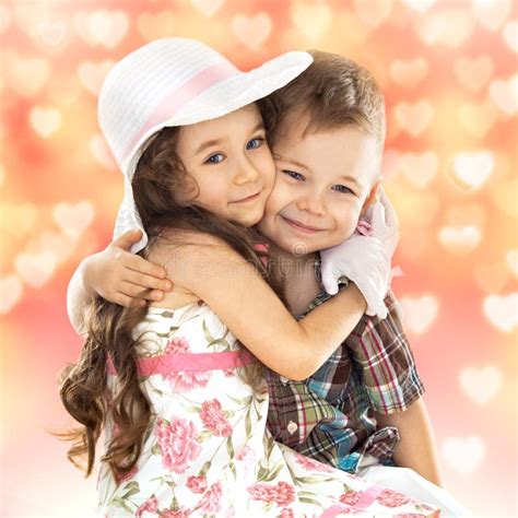 Little Boy and Girl Hugging Stock Photo - Image of family, face: 36620698