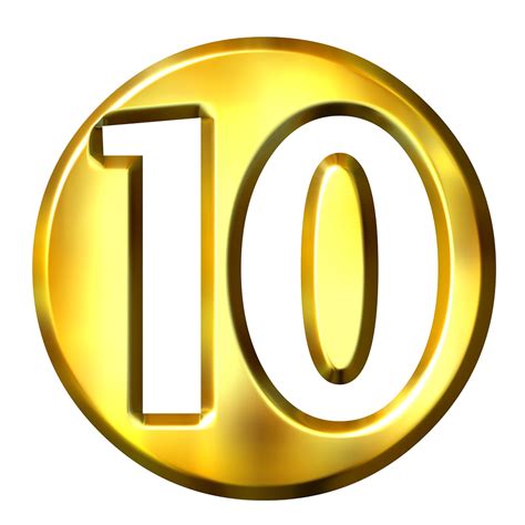 10 Number PNG Transparent Images, Pictures, Photos