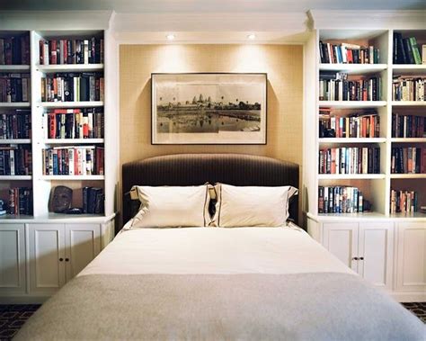 I love this so much. Oh man...*sigh* Who needs nightstands when they can have bookshelves ...