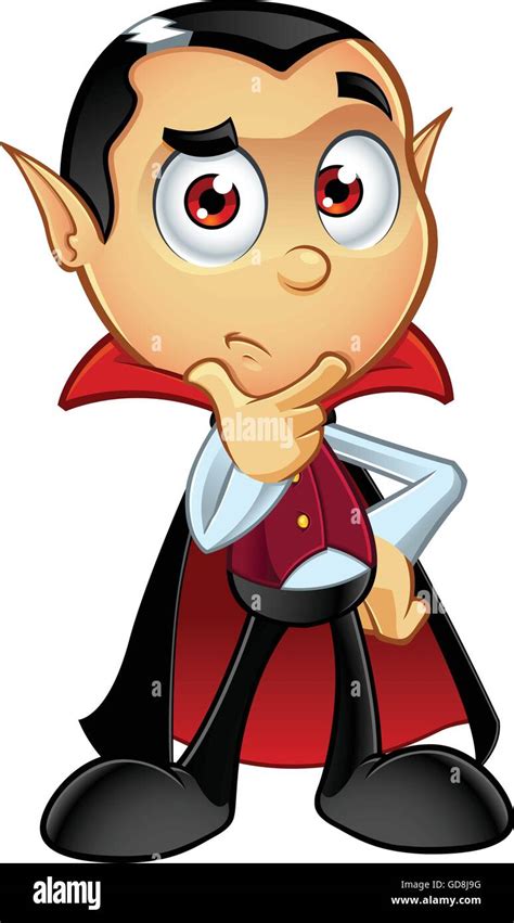 A cartoon illustration of a Dracula Vampire Character Stock Vector ...