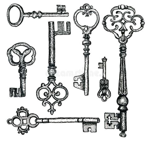 Antique Key Drawing