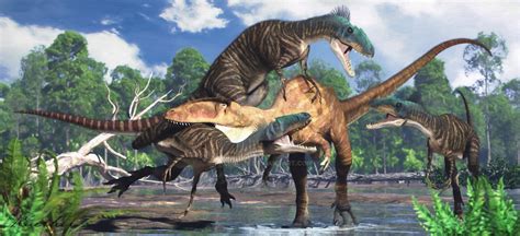 Carcharodontosaurus, Deltadromeus by PaleoGuy on DeviantArt