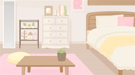 かわいいパステルカラーの部屋の背景素材 | OKUMONO