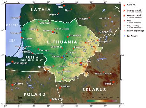 Elevation map of Lithuania [3830 x 2840] : r/MapPorn