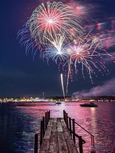 Lake Okoboji Fireworks Photograph by Ben Ford