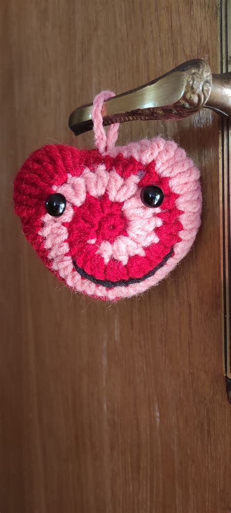 Crochet Heart Keychain Pattern Valentines Gift Diy Valentine - Etsy