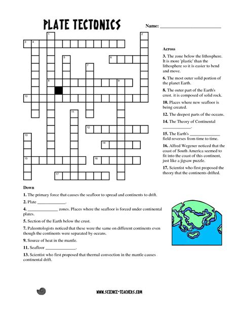 Planets Crossword Puzzle Worksheet | Printable crossword puzzles, Plate tectonics, Map worksheets