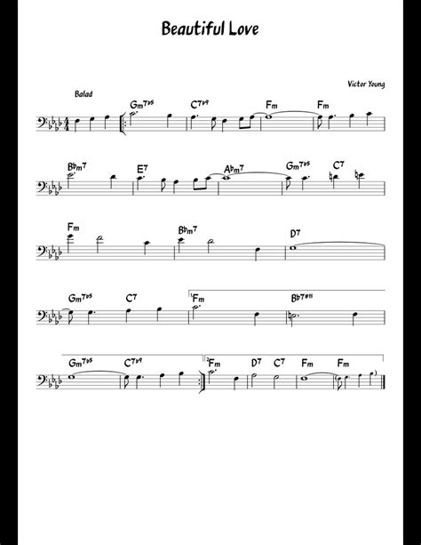 Beautiful Love sheet music for Piano download free in PDF or MIDI