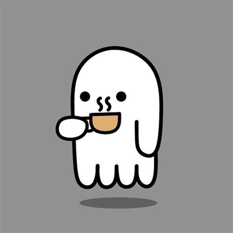 Ghost Drinking Coffee Images - Free Download on Freepik