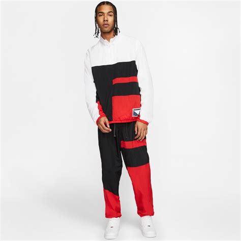 Nike Basketball Flight Warm-Up Suit - Black/White/University Red ...