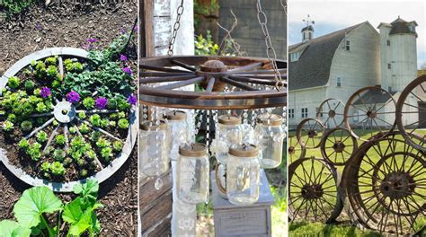 20 Incredible Ways to Use Old Wagon Wheels In Your Garden - How to Decorate With Wagon Wheels