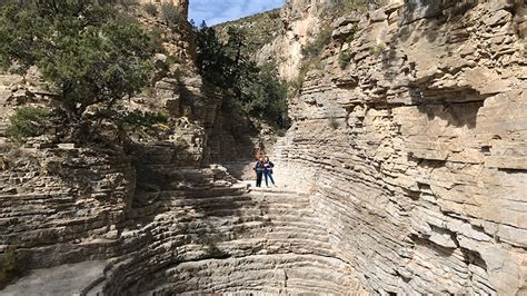 Hiker's Staircase And Devil's Hall At Guadalupe Mountains National Park