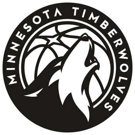 Minnesota Timberwolves Black Logo Svg | Minnesota Timberwolves Wolf ...