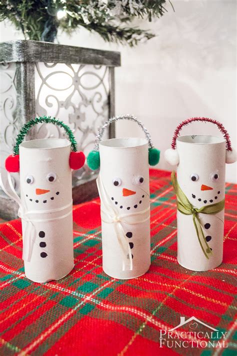 DIY Toilet Paper Roll Snowmen