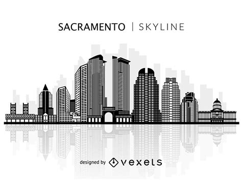 Silhouette Of Sacramento Skyline Vector Download