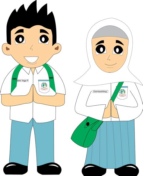 Gambar Kartun Muslimah Di Sekolah | Top Gambar