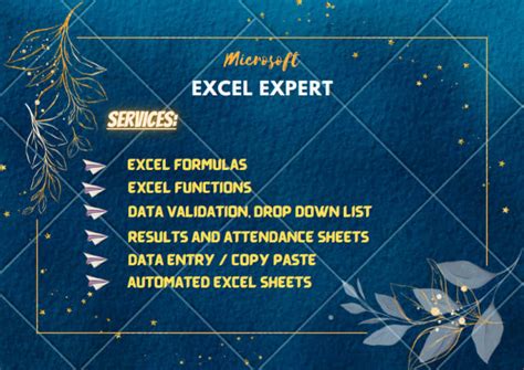 Create microsoft excel formulas and formats by Excel_xpert786 | Fiverr