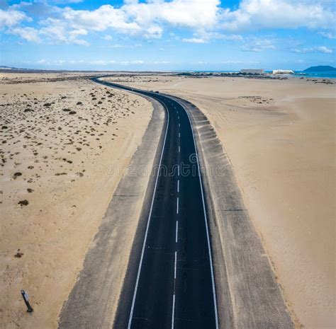 Fuerteventura, Corralejo Sand Dunes Nature Park. Beautiful Aerial Shot. Canary Islands, Spain ...