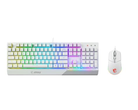 MSI VIGOR GK30 COMBO Backlit RGB Dedicated Hotkeys Anti-Ghosting Mechanical Feel Gaming Keyboard ...