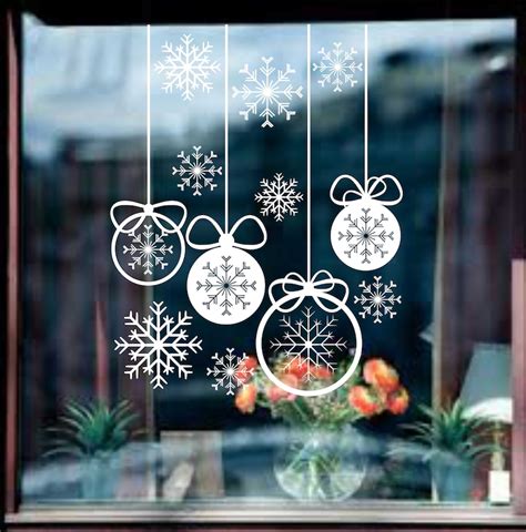 Vinyl Holiday decal / christmas window decals Winter decals | Etsy