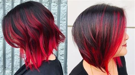 3 estilos de mechas rojas en cabello negro corto que te darán estilo | Ser Zen