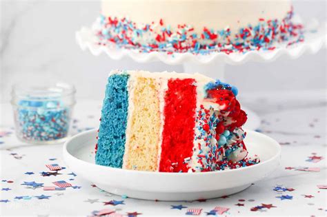 Red, White and Blue Layer Cake | Fourth of July Recipe