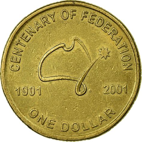 Australia 2001 One Dollar Coin Centenary Of Federation, 50% OFF