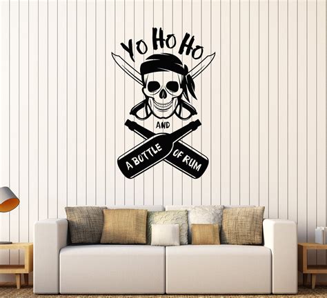 Vinyl Wall Stickers Pirate Skull Decor for Children's Room Decal Mural — Wallstickers4you