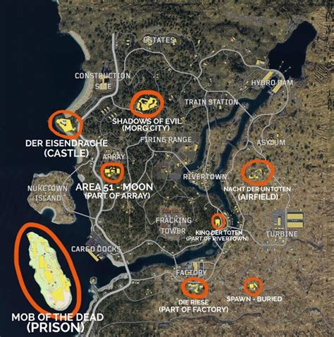 Here are some zombie map locations that could be put into blackout- thought you might appreciate ...