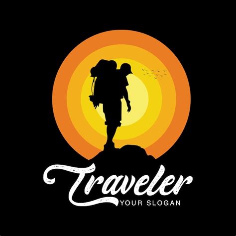 Premium Vector | Traveler logo template design vector