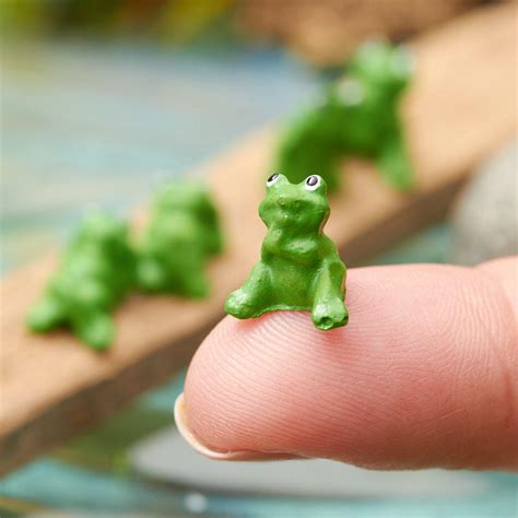 Micro Mini Lounging Frogs - Fairy Garden Supplies - Dollhouse Miniatures - Doll Supplies - Craft ...