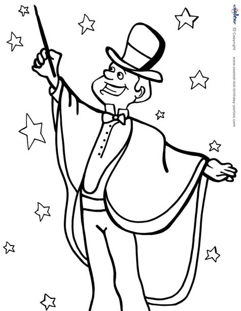 Magic Themed Coloring Pages