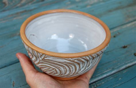 Handmade Pottery Soup Bowls Wheel Thrown Pottery Soup Bowl Hand Carved Bowls