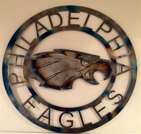 NfL Philadelphia eagles wall art with torched by MetalArtDesignz