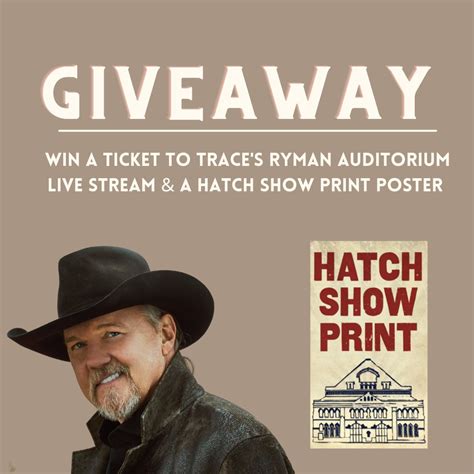 Trace Adkins on Twitter: "🎉FRIDAY GIVEAWAY!🎉 Trace Adkins will live ...