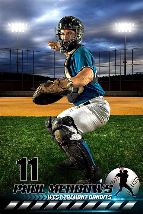 Player Banner Sports Photo Template - Hometown Baseball - Photoshop ...