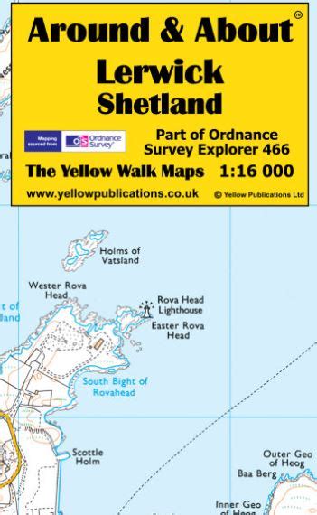 A&A Map Lerwick, Shetland - Yellow Maps