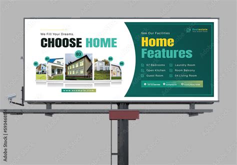 Real Estate Billboard Design Layout Stock Template | Adobe Stock