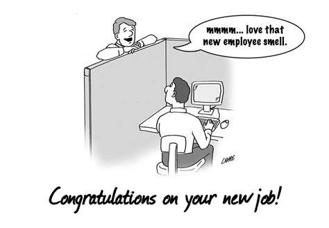 "New employee cartoon" Greeting Cards by jonlehre | Redbubble