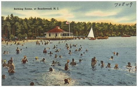 Bathing scene, at Beachwood, N. J. - Digital Commonwealth